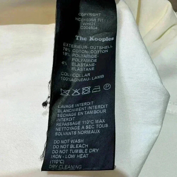 The Kooples Womens Button Down Fitted White Long Sleeve Size M - Picture 9 of 11